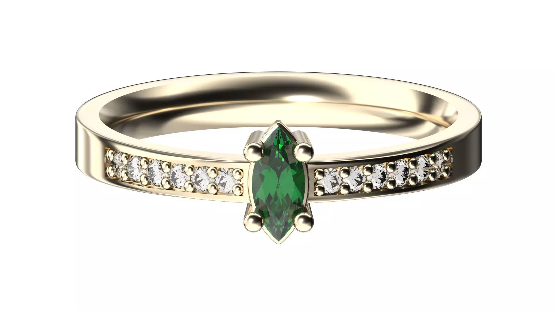 Marquise ring 3D print model_0