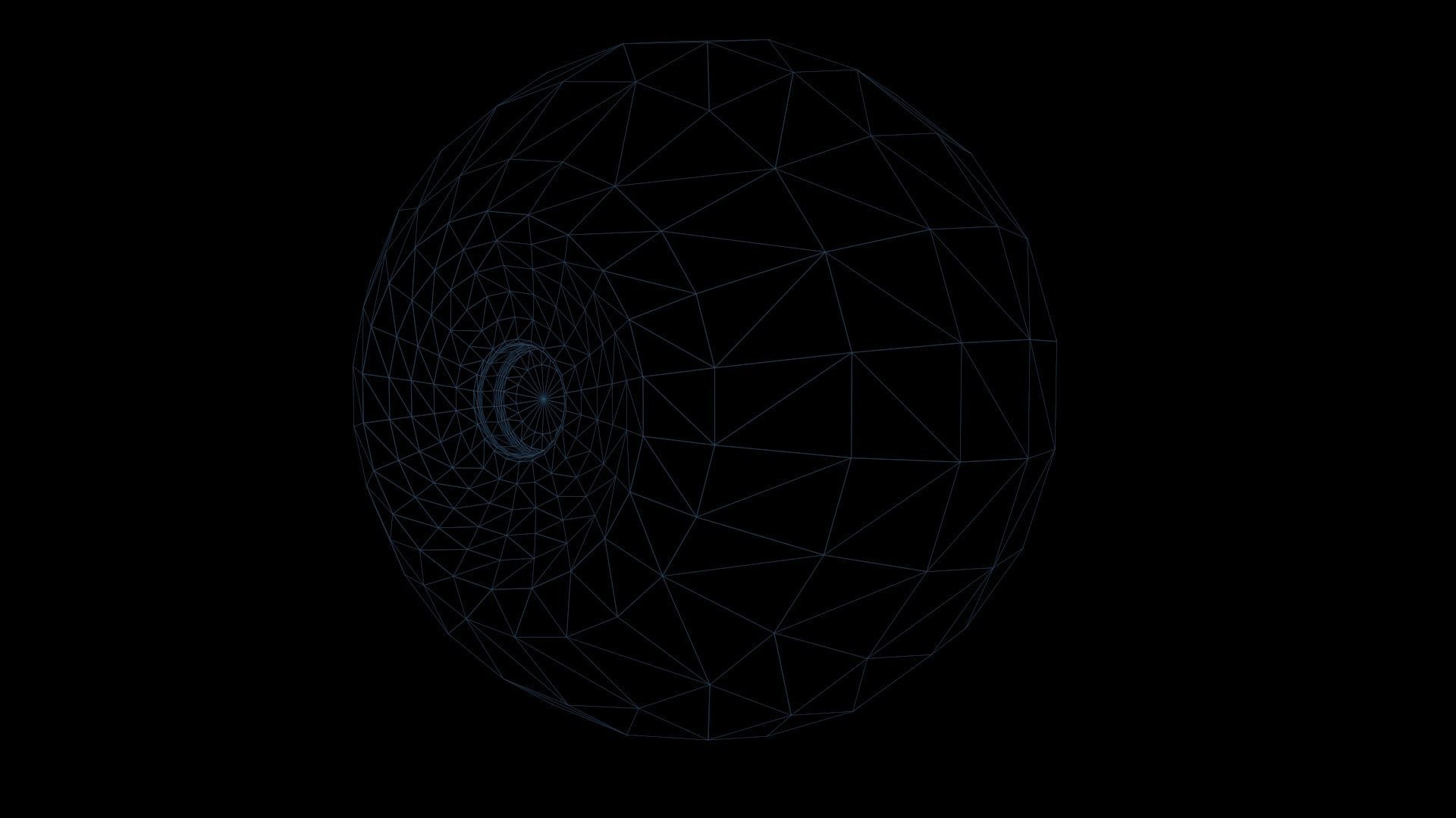 Brown-yellow-green Low-poly 3D model orange eye Low-poly 3D model_16