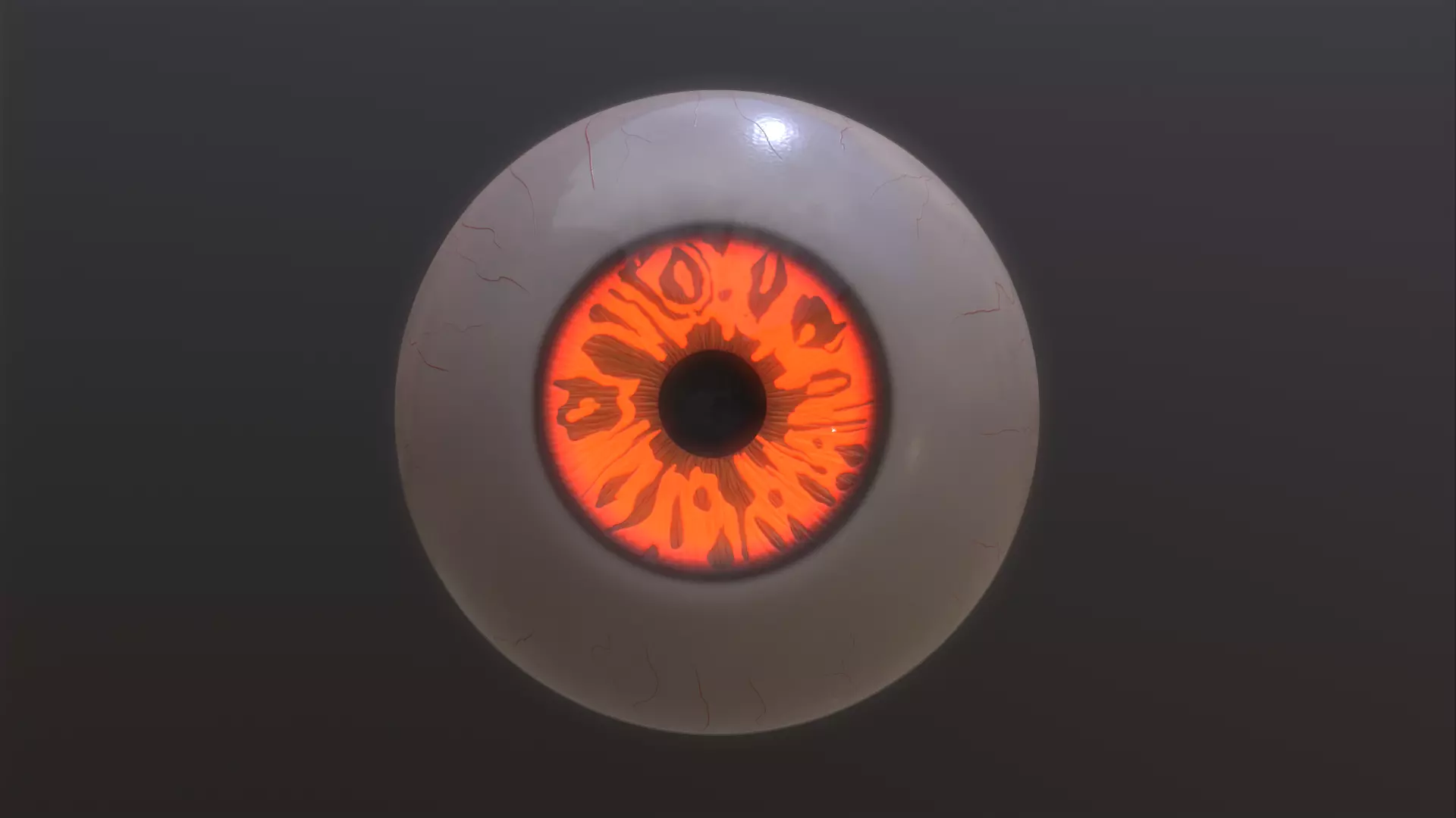 Brown-yellow-green Low-poly 3D model orange eye Low-poly 3D model_0