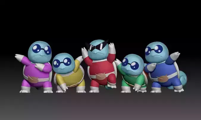 Pokemon Squirtle Power Rangers