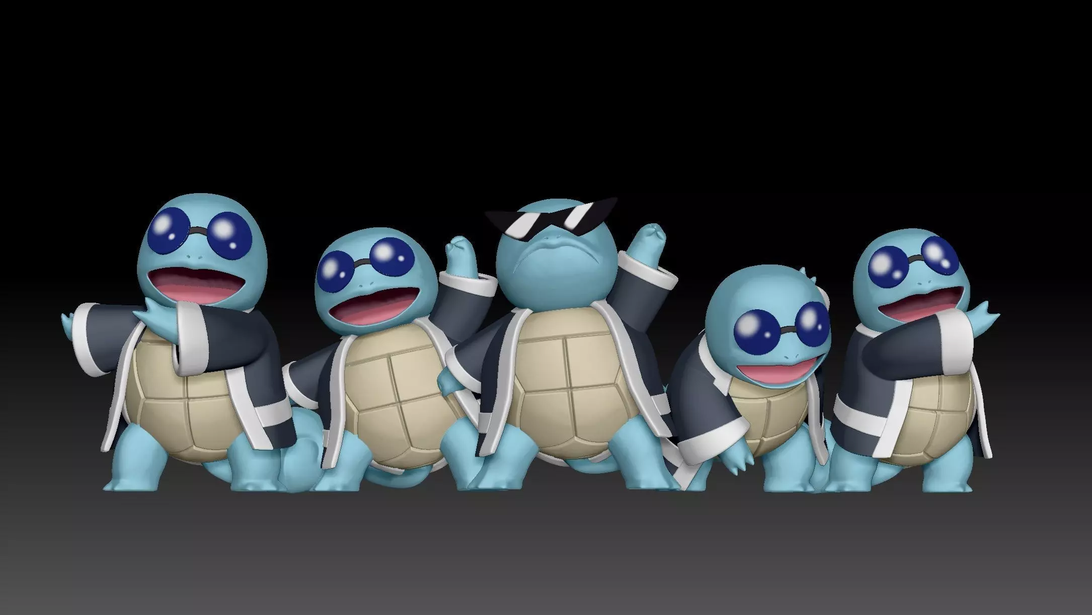 Pokemon Squirtle Squad 3D print model_0