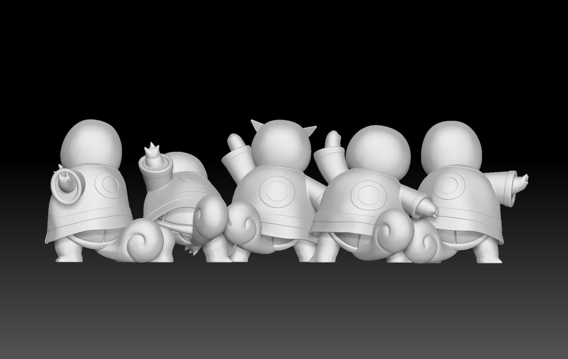 Pokemon Squirtle Squad 3D print model_3