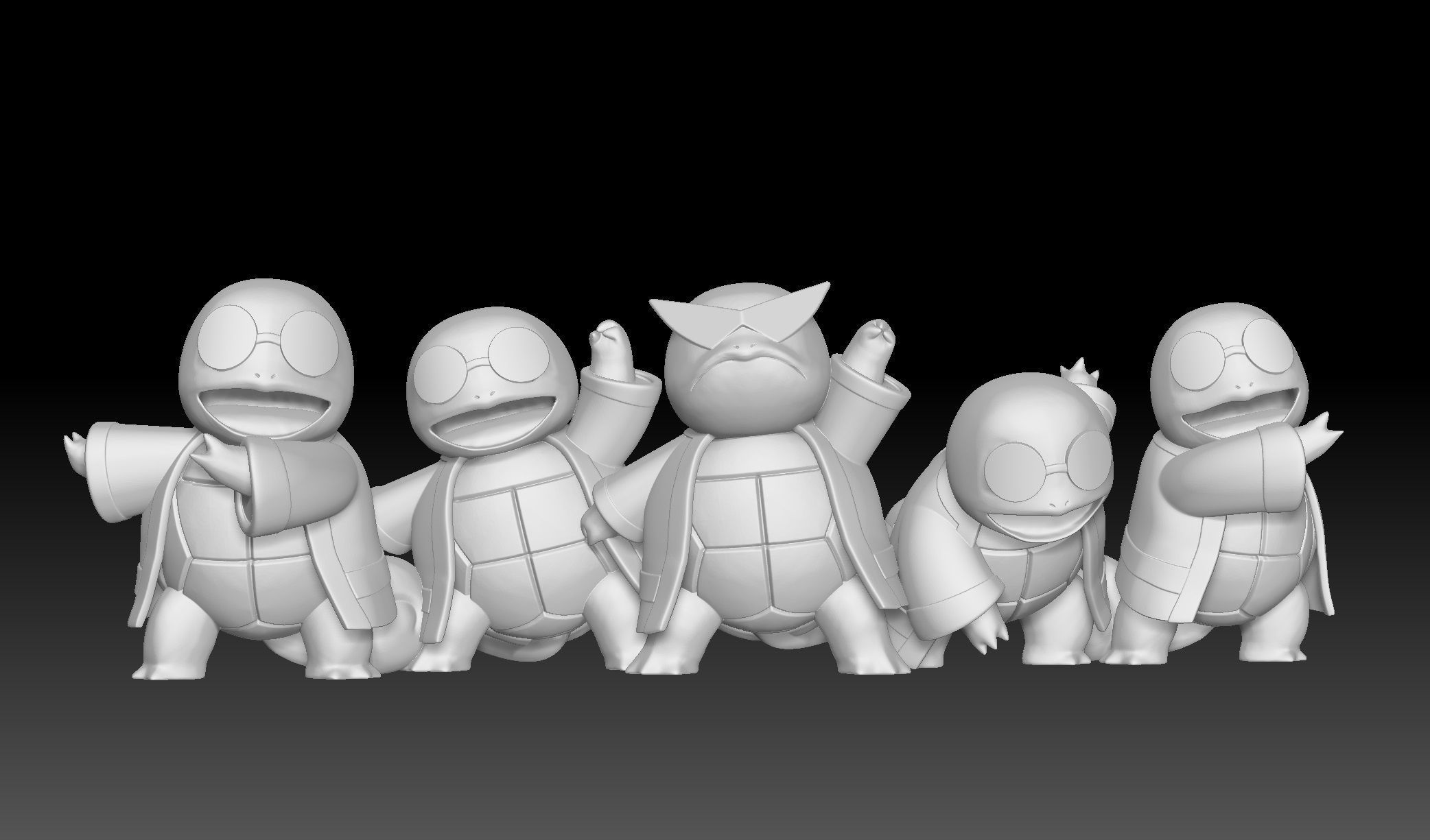 Pokemon Squirtle Squad 3D print model_1