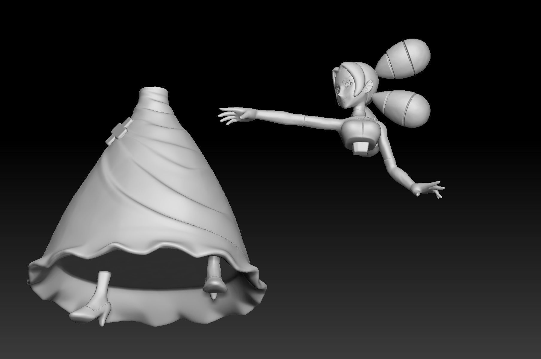 Pokemon Sinnoh Gym Leader Fantina 3D model 3D printable | CGTrader