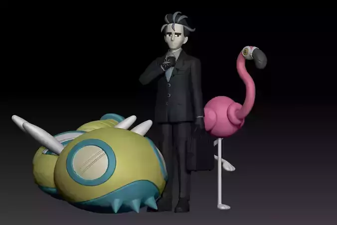 Pokemon Paldea Gym Leader Elite Four Larry 3D print model