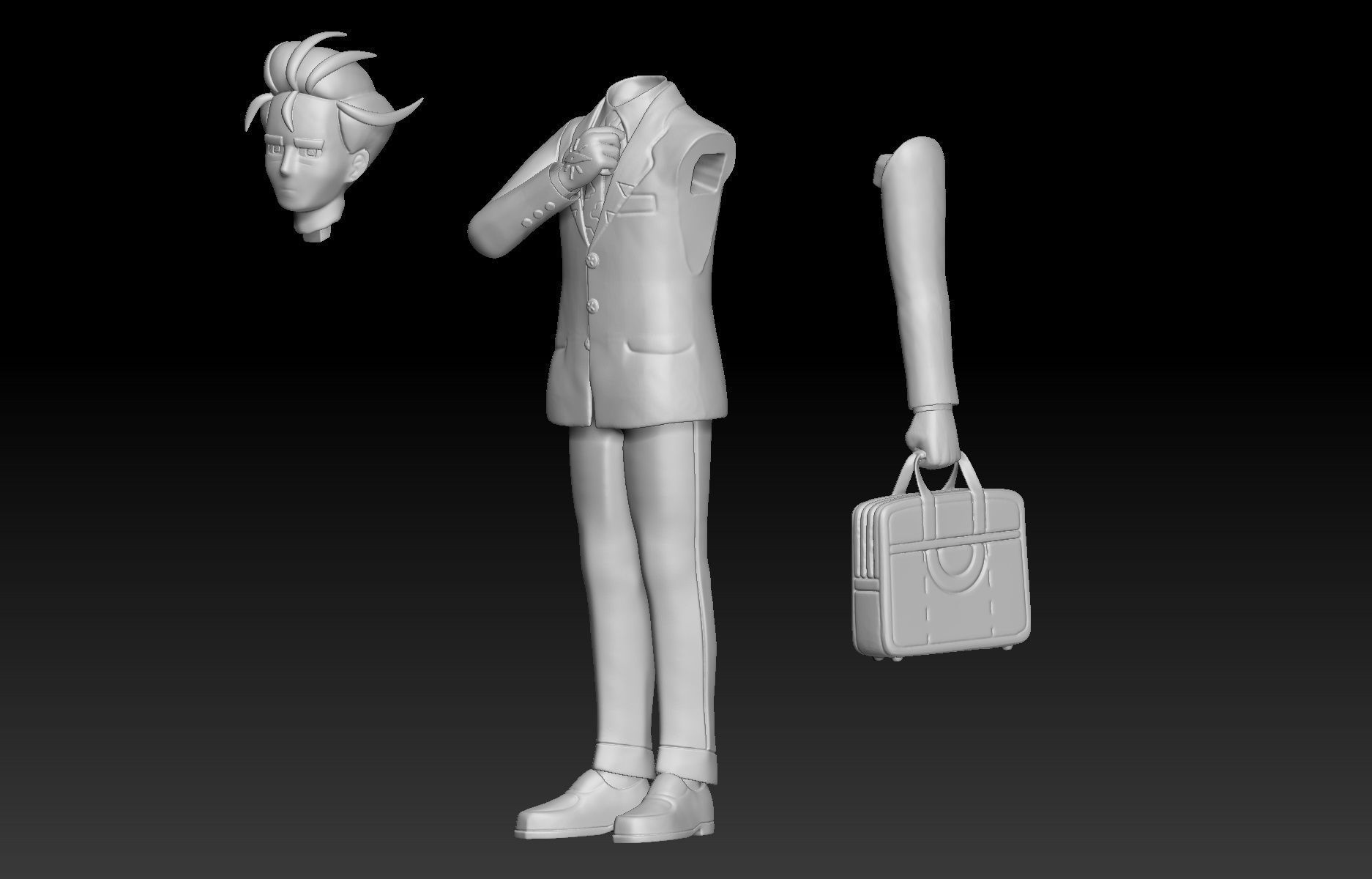 Pokemon Paldea Gym Leader Elite Four Larry 3D print model_7