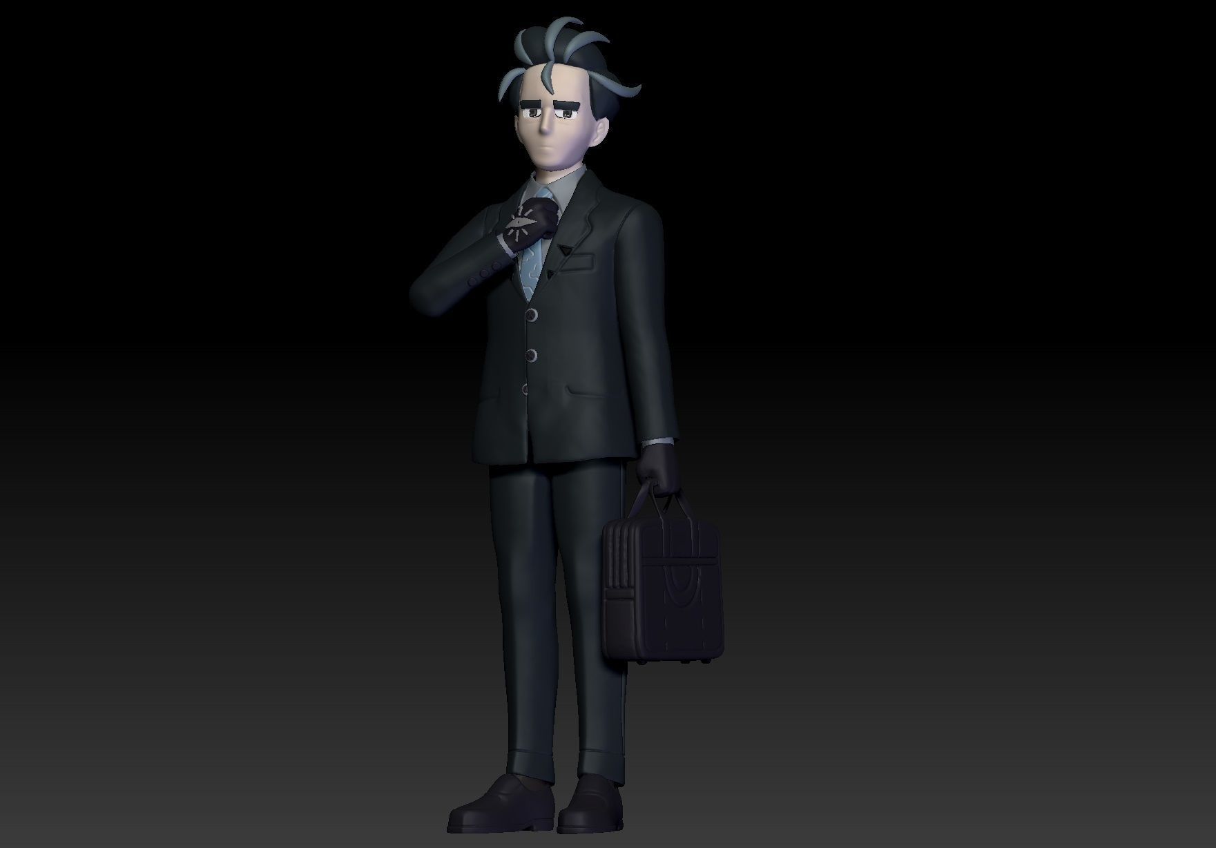 Pokemon Paldea Gym Leader Elite Four Larry 3D print model_3