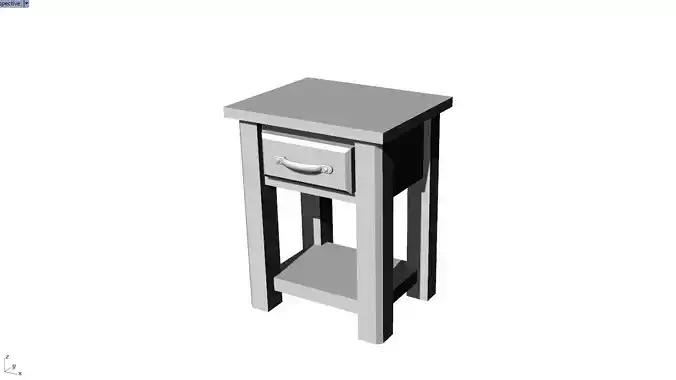 Dolls House Miniature  Bedside Table 12th Scale