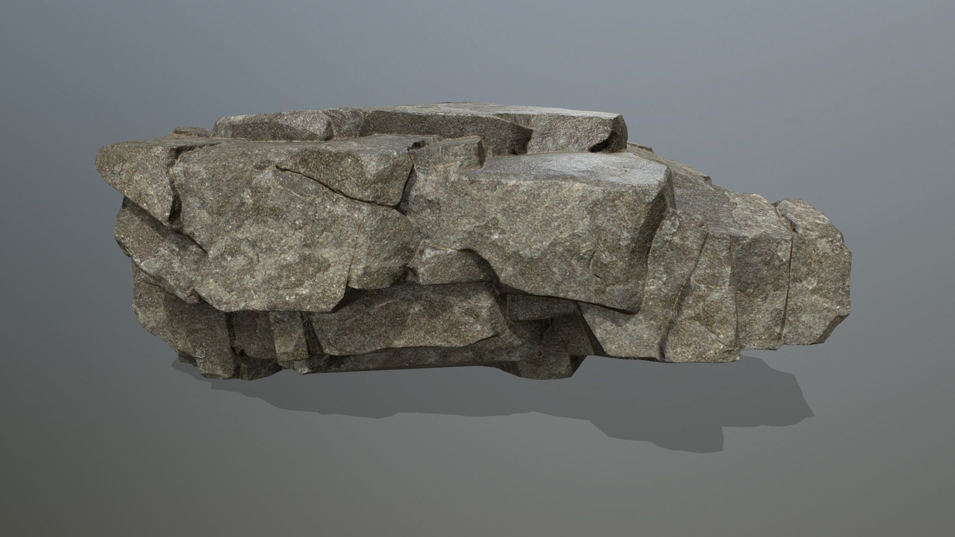 cliff rocks Low-poly 3D model_10