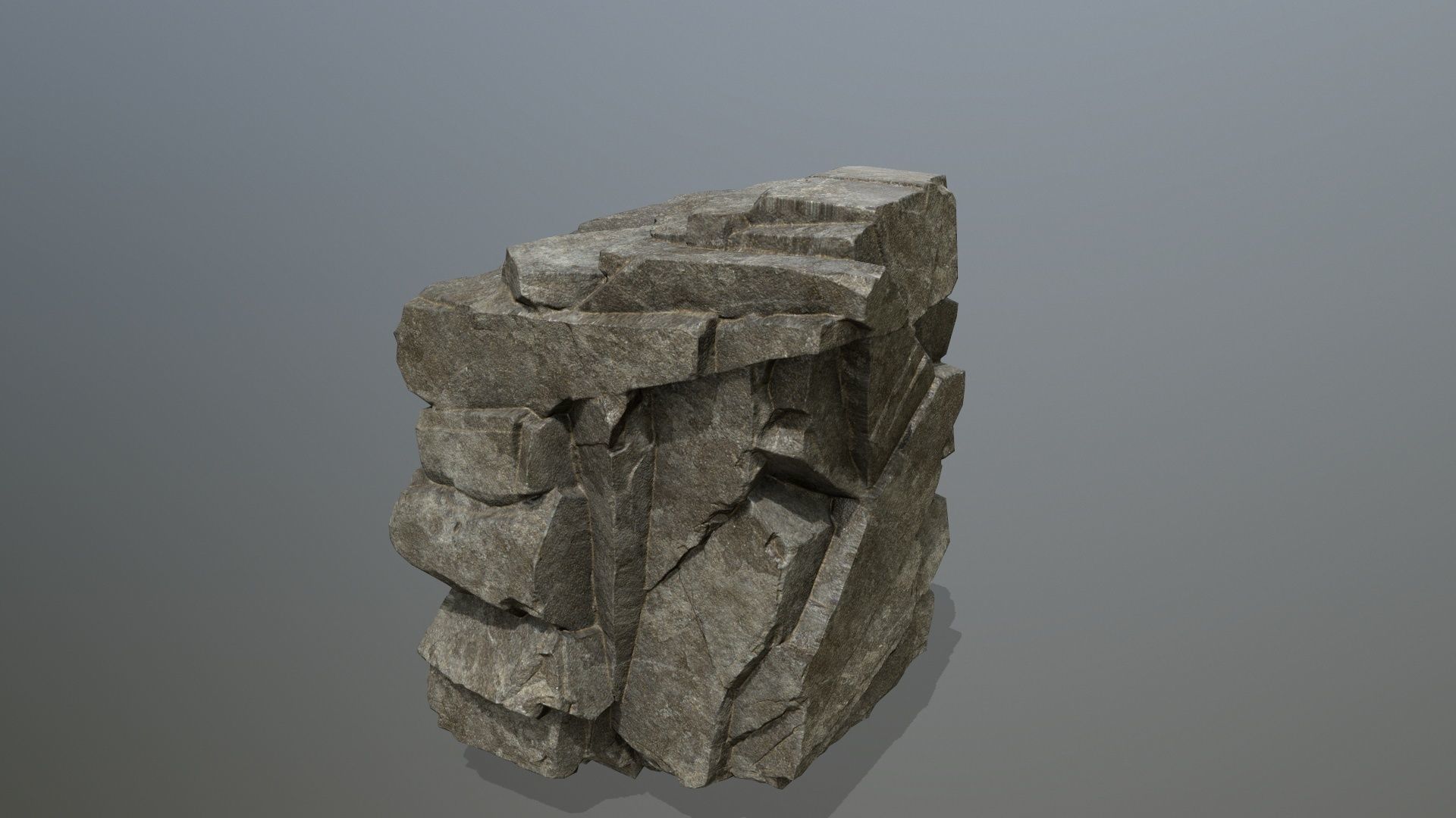 cliff rocks Low-poly 3D model_14