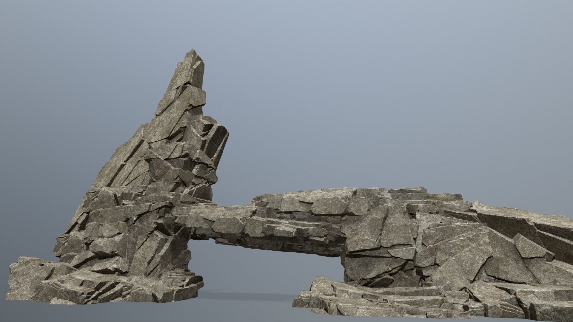 cliff rocks Low-poly 3D model_15