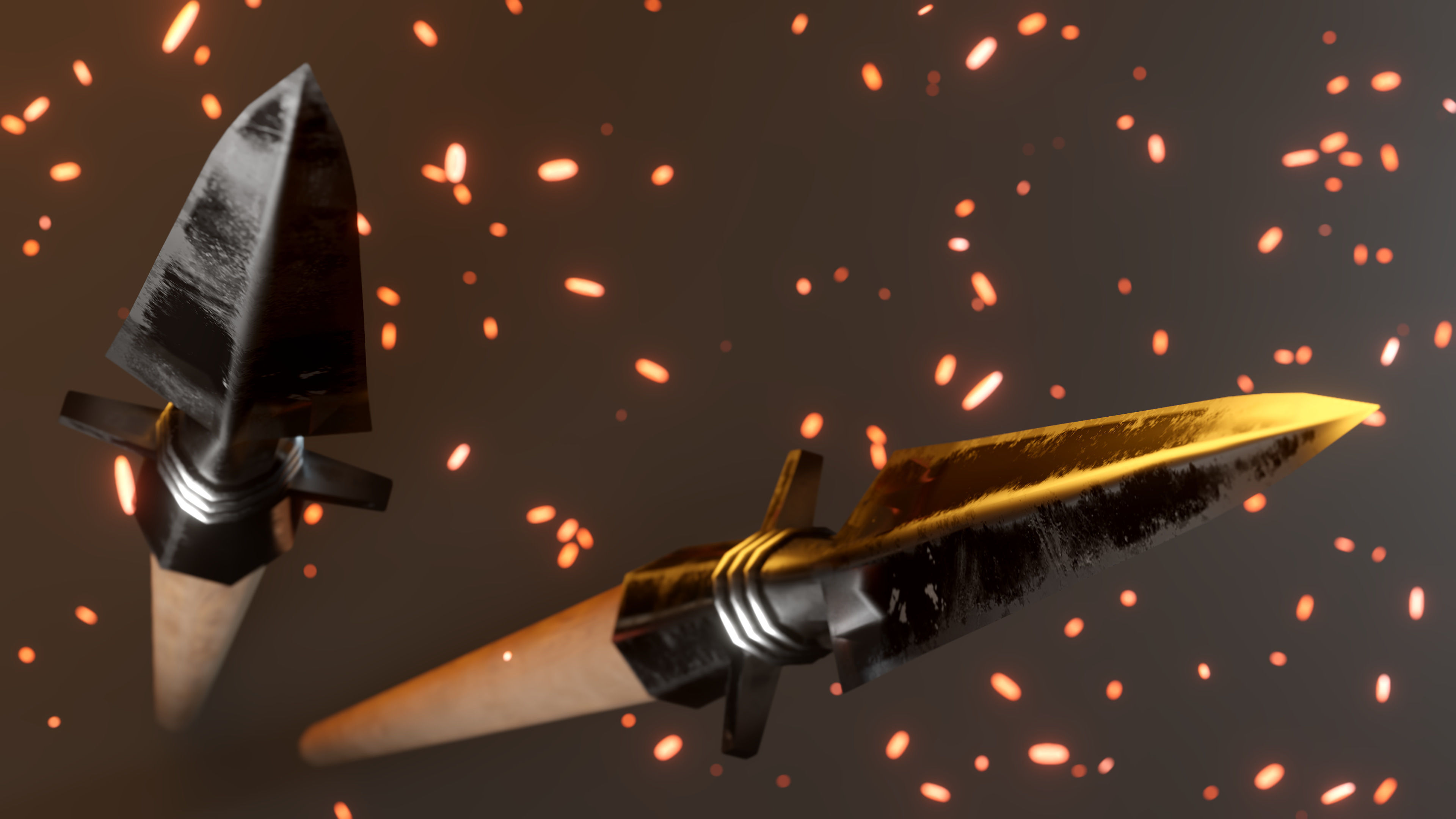 Medieval Spear Low-poly 3D model_2