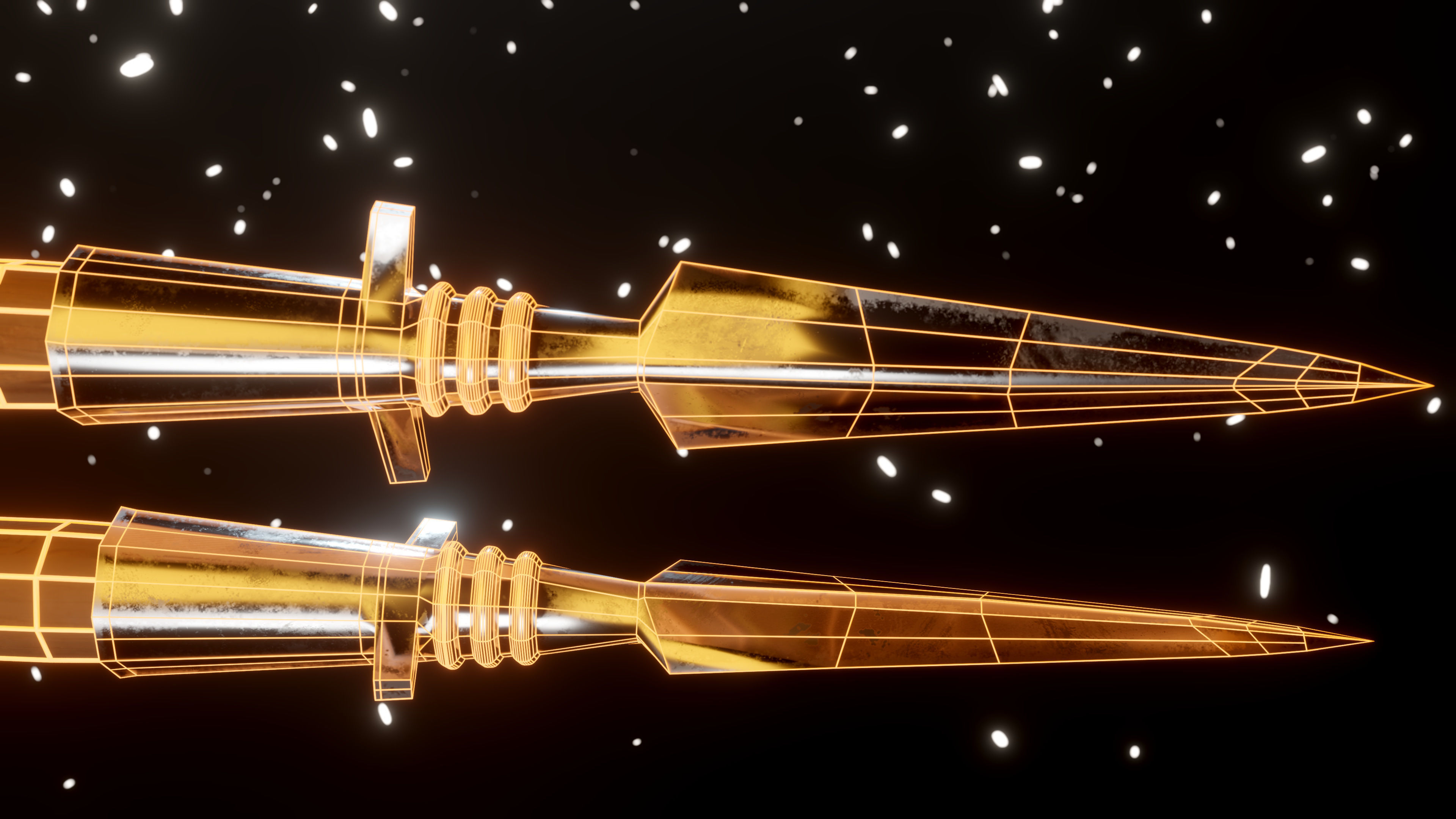 Medieval Spear Low-poly 3D model_5