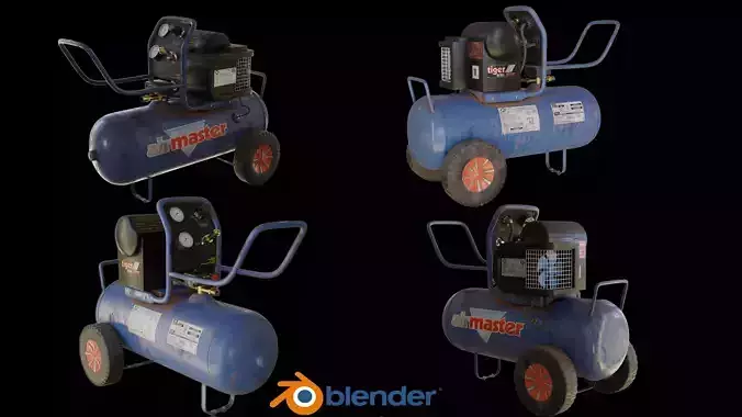 Air compressor 3D model