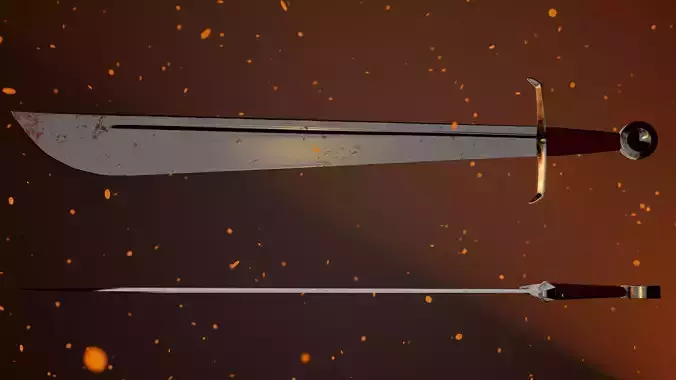 Medieval falchion sword