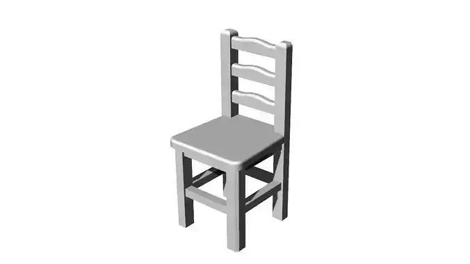 Dolls House Miniature Ladderback Dining Chair 12th Scale