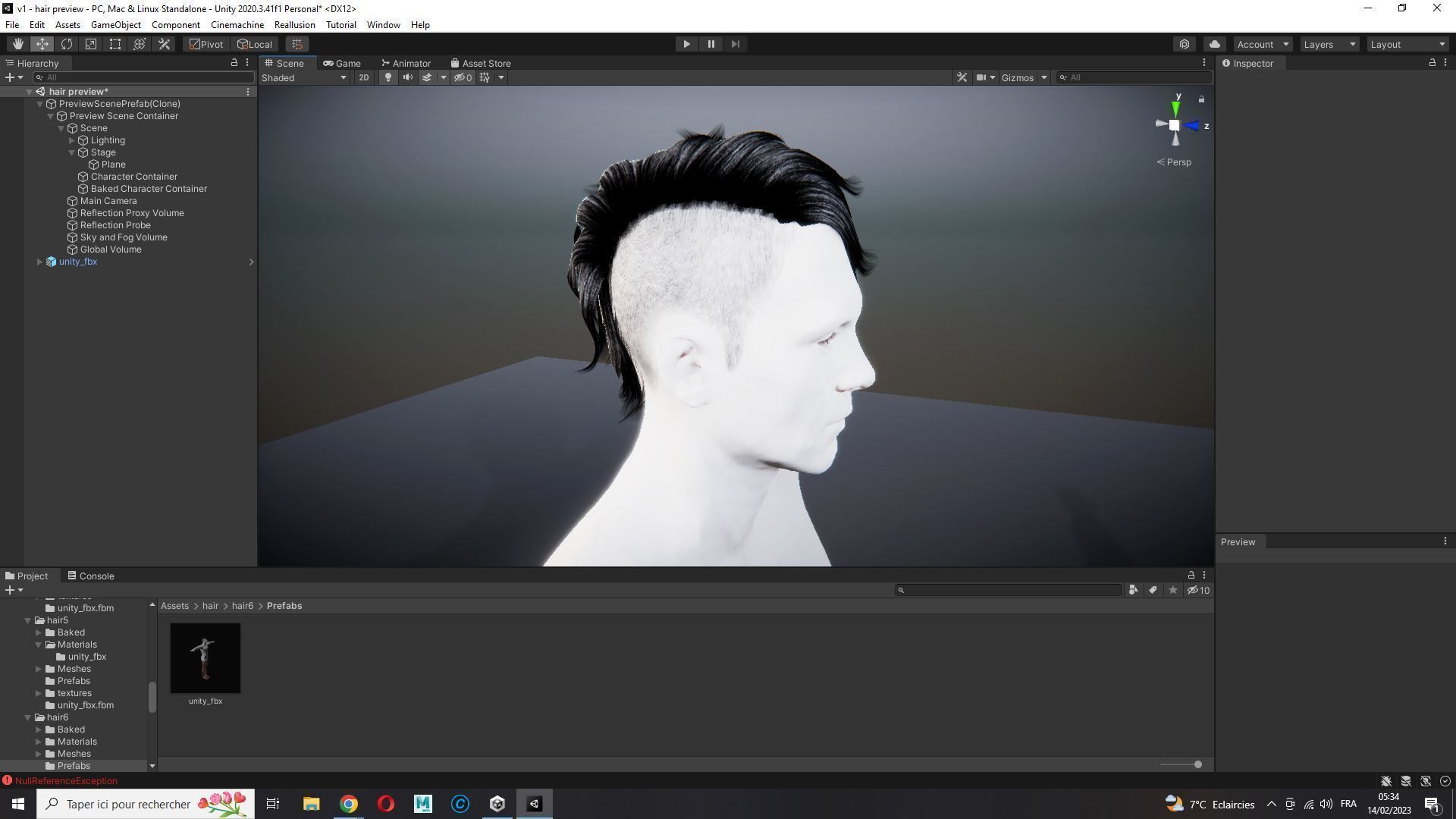 Realistic Hair cyberpunk  Low-poly 3D model_22