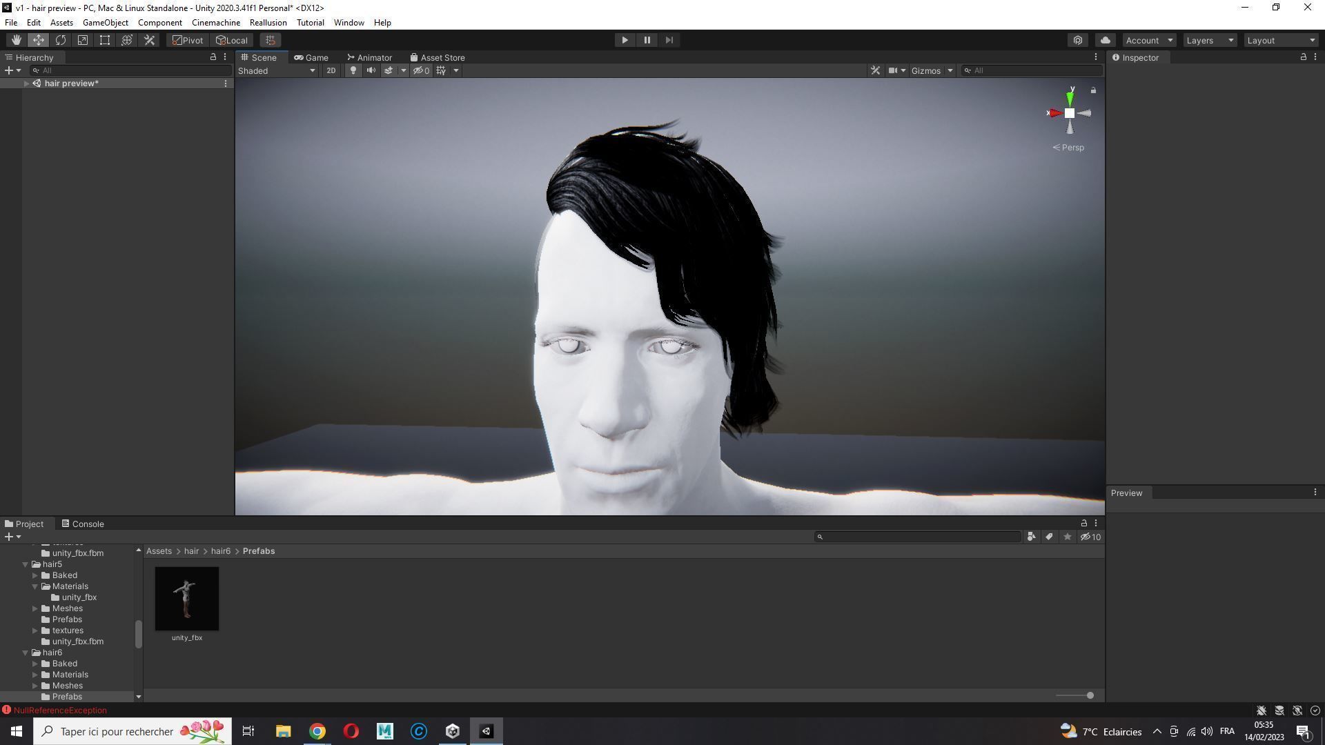 Realistic Hair cyberpunk  Low-poly 3D model_23