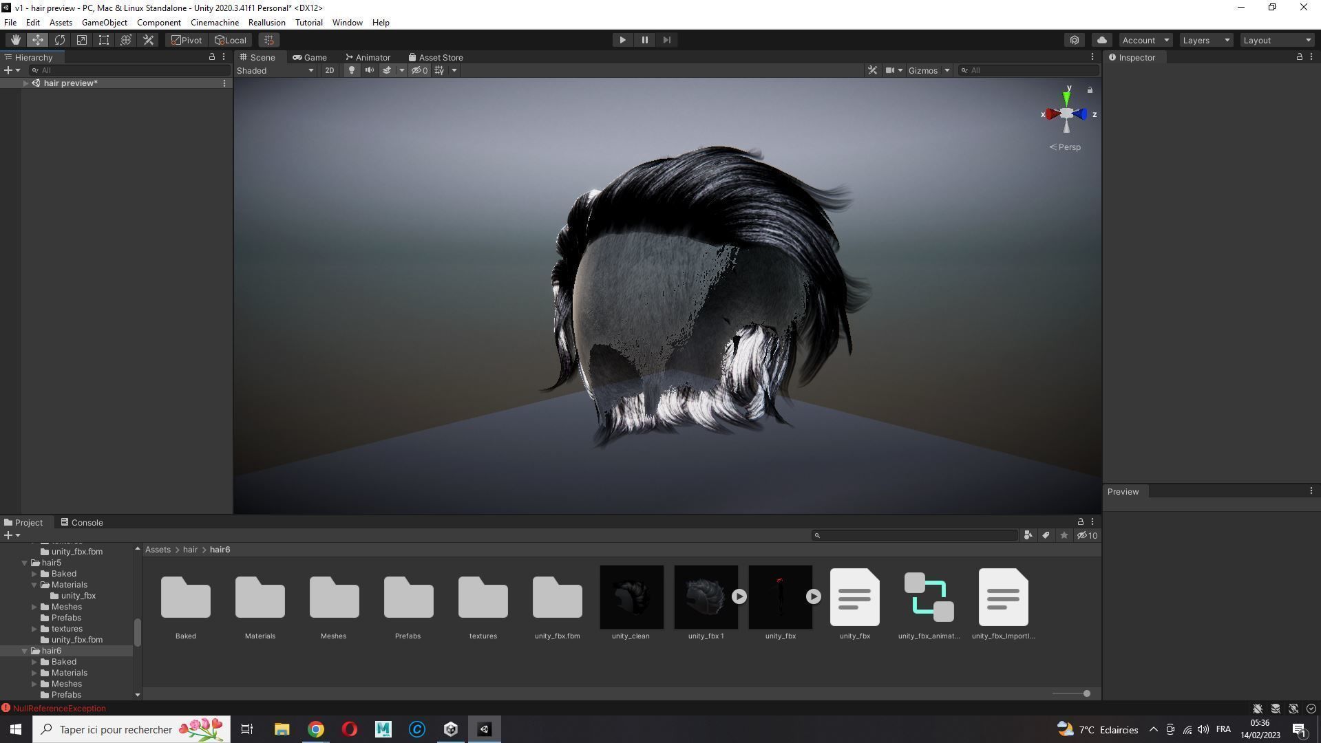 Realistic Hair cyberpunk  Low-poly 3D model_24
