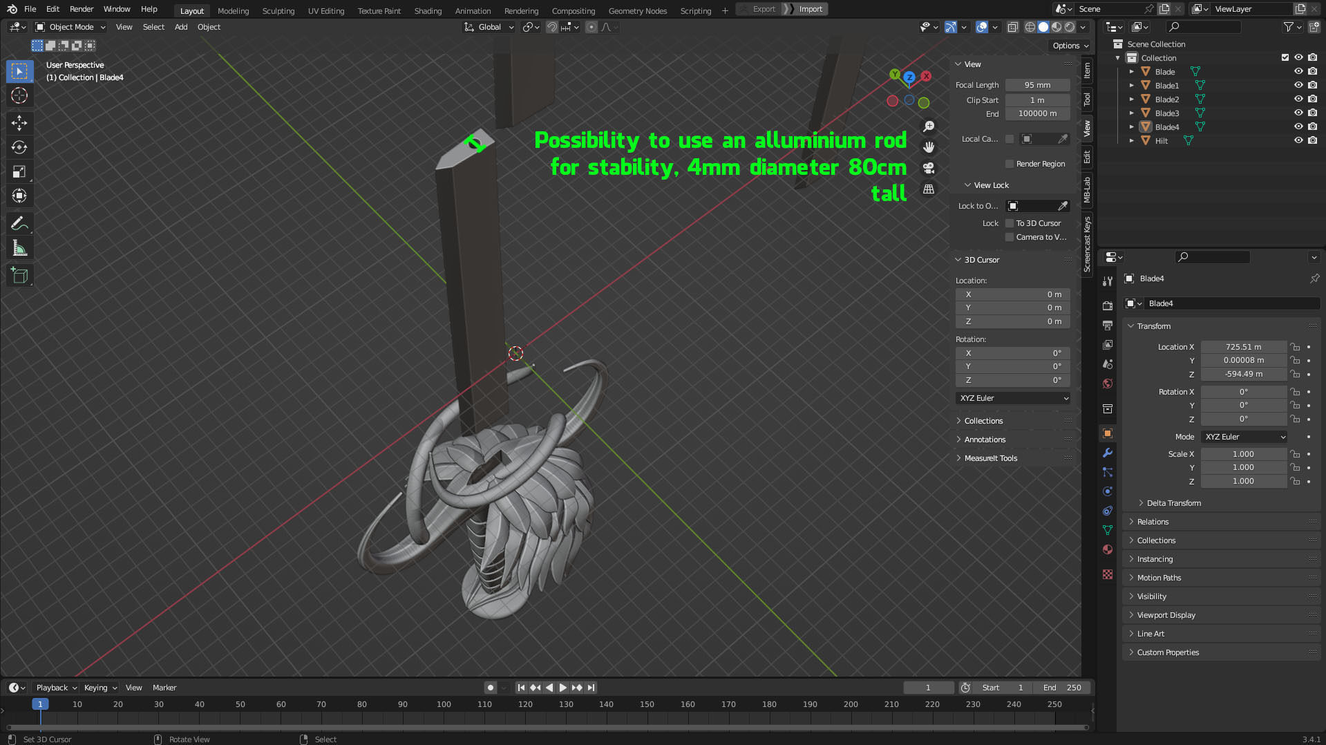 Berserk Griffith Sword for Cosplay 3D print model_10