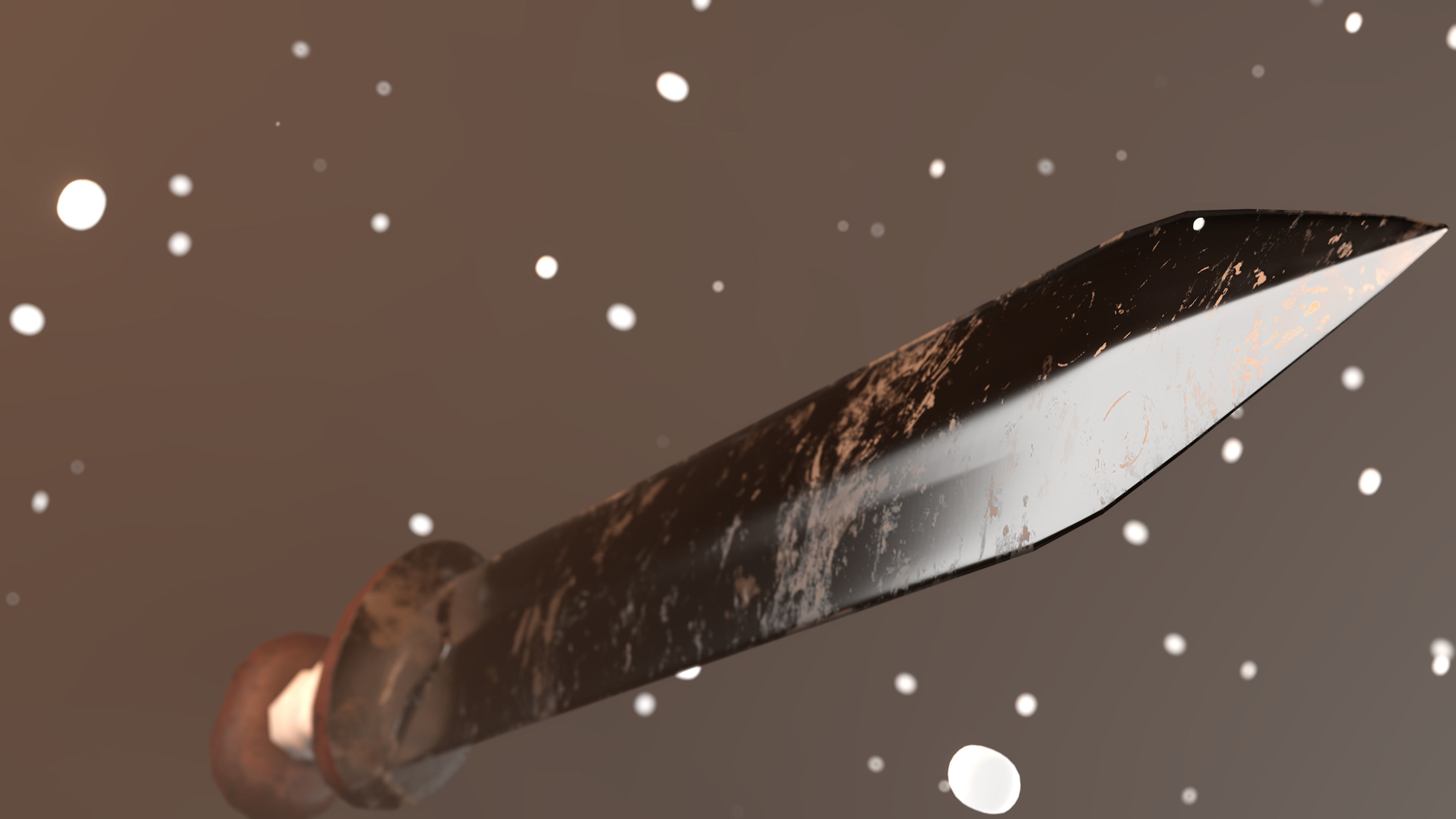 Medieval Roman gladius sword Low-poly 3D model_3