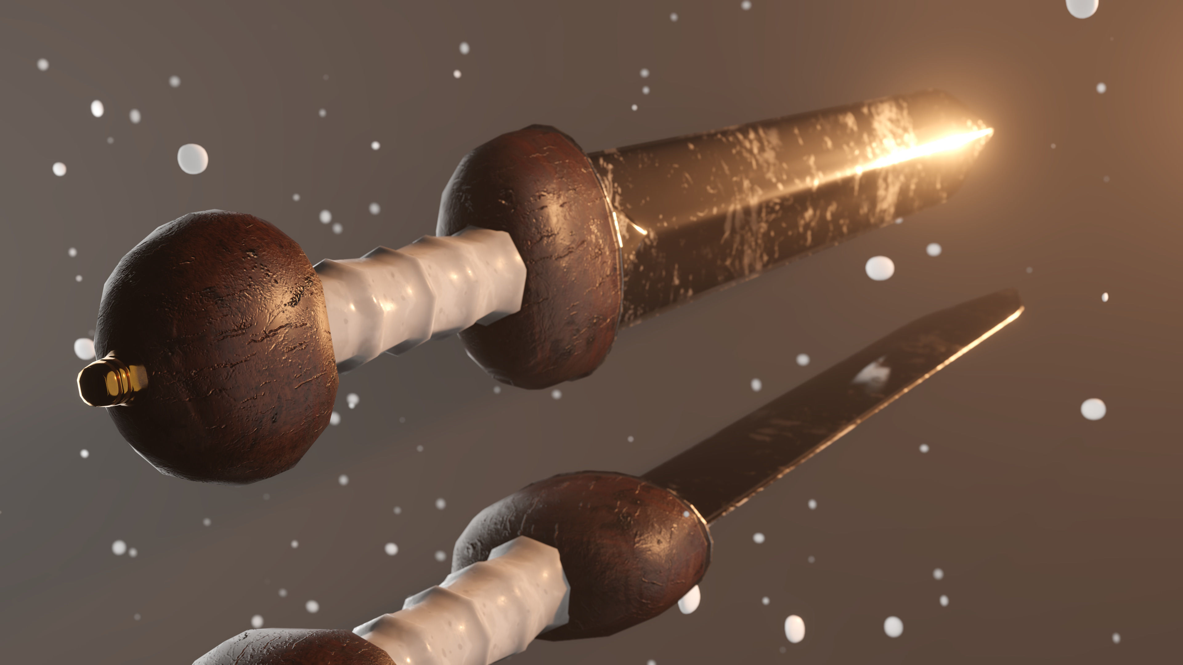 Medieval Roman gladius sword Low-poly 3D model_4