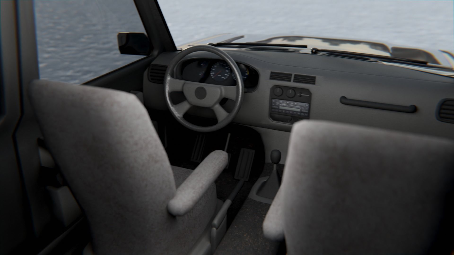 Totoya 4x4 Offroad Pick-up Car Vehicle Game Ready SUV Low Poly Free low-poly 3D model_8