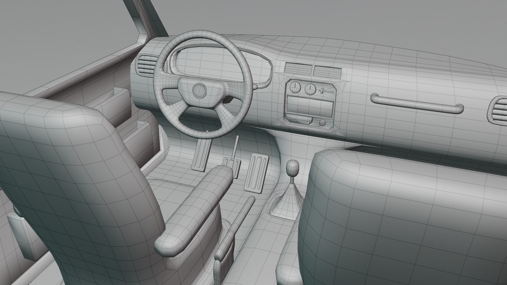 Totoya 4x4 Offroad Pick-up Car Vehicle Game Ready SUV Low Poly Free low-poly 3D model_10