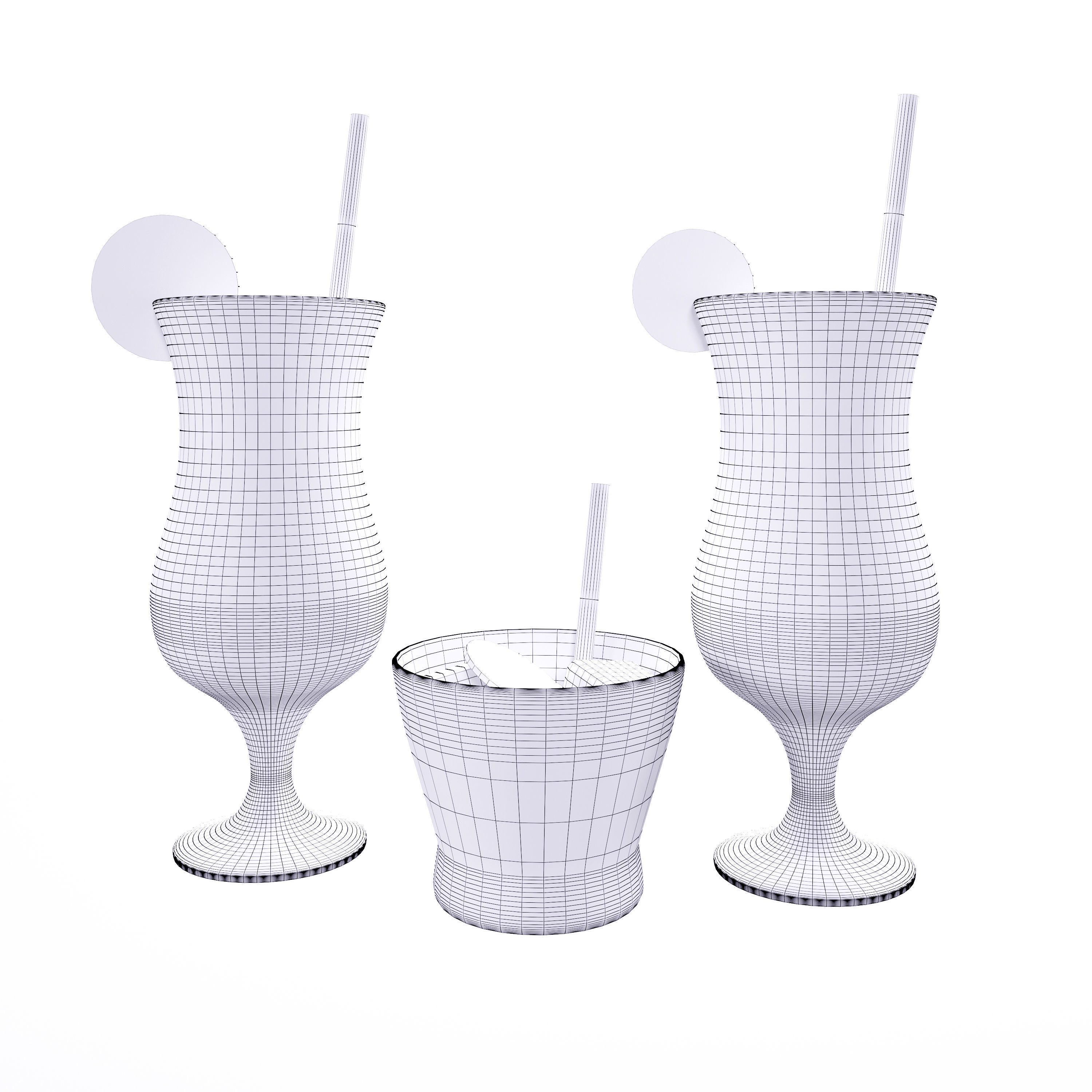 Cocktails 3D model_4