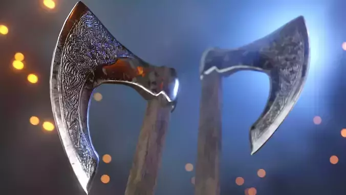 Medieval Viking battle axe