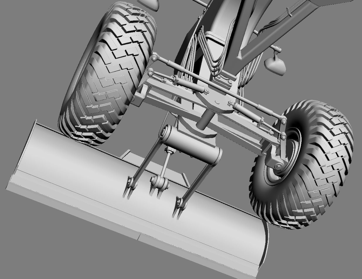 Motor Grader 3D model_17