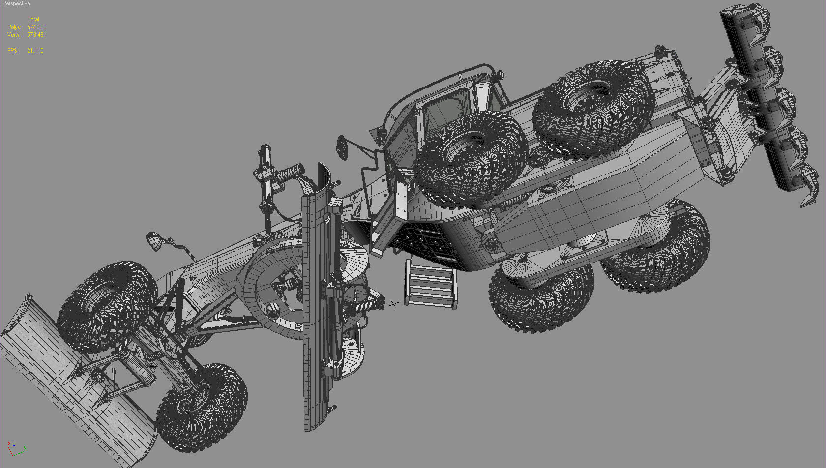 Motor Grader 3D model_23