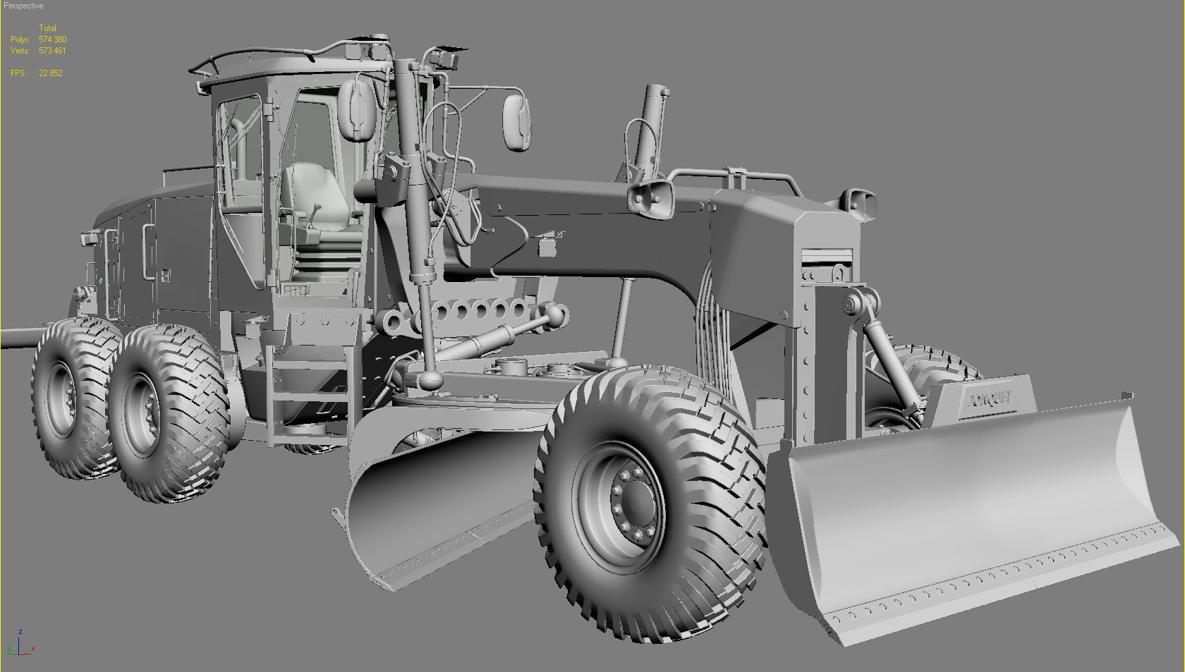 Motor Grader 3D model_15