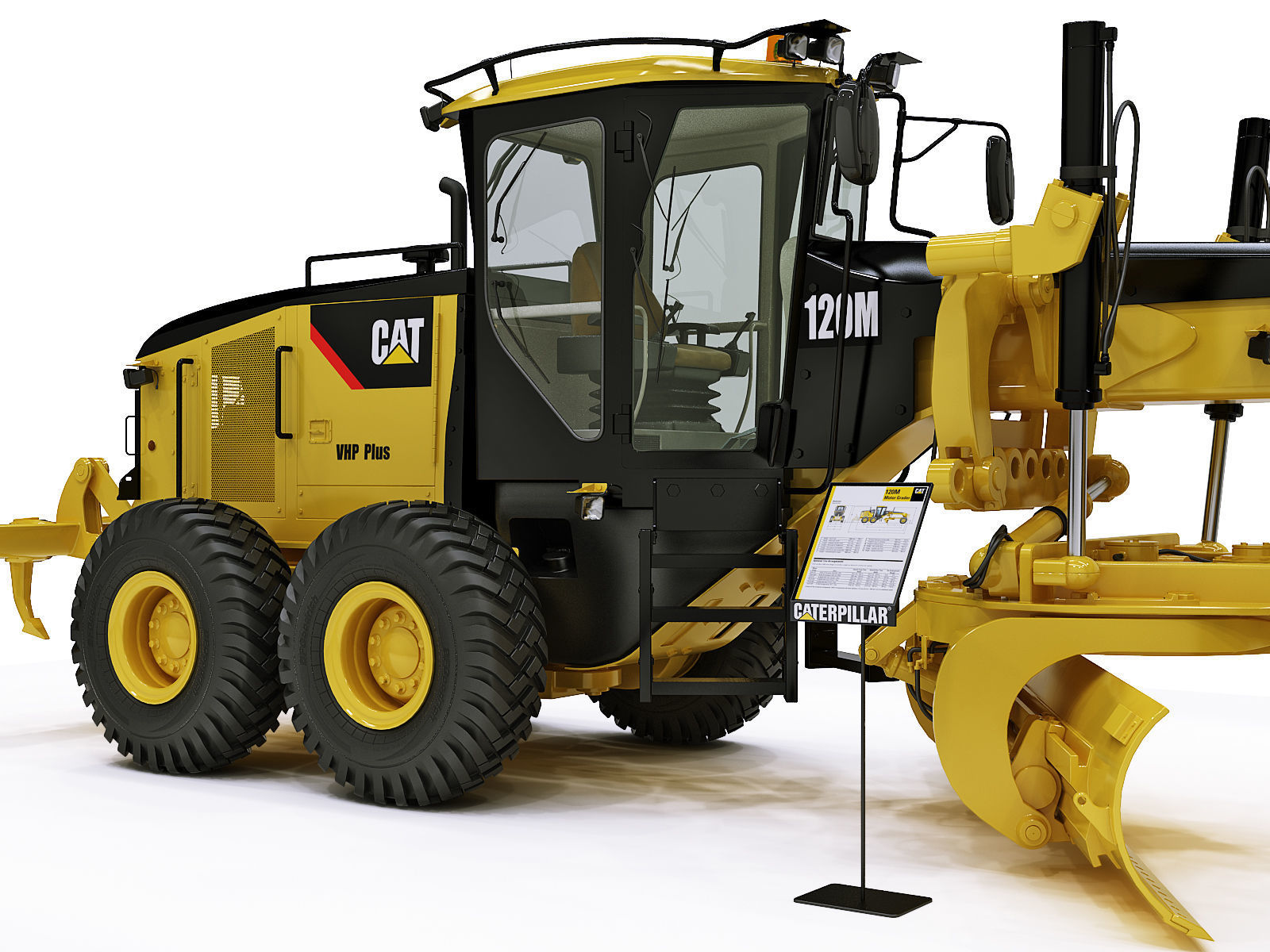 Motor Grader 3D model_5
