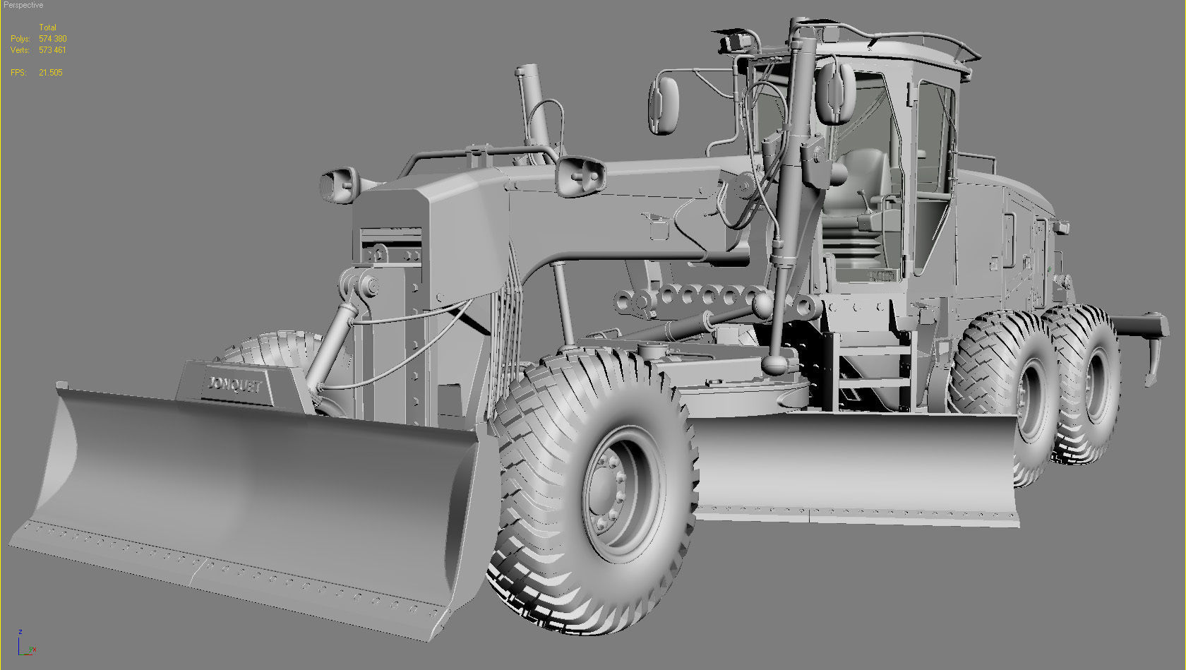 Motor Grader 3D model_16