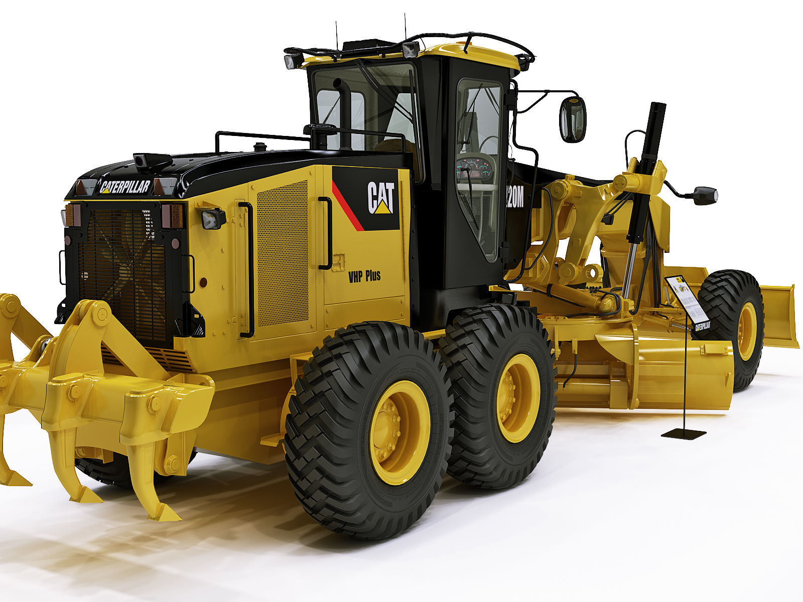 Motor Grader 3D model_11