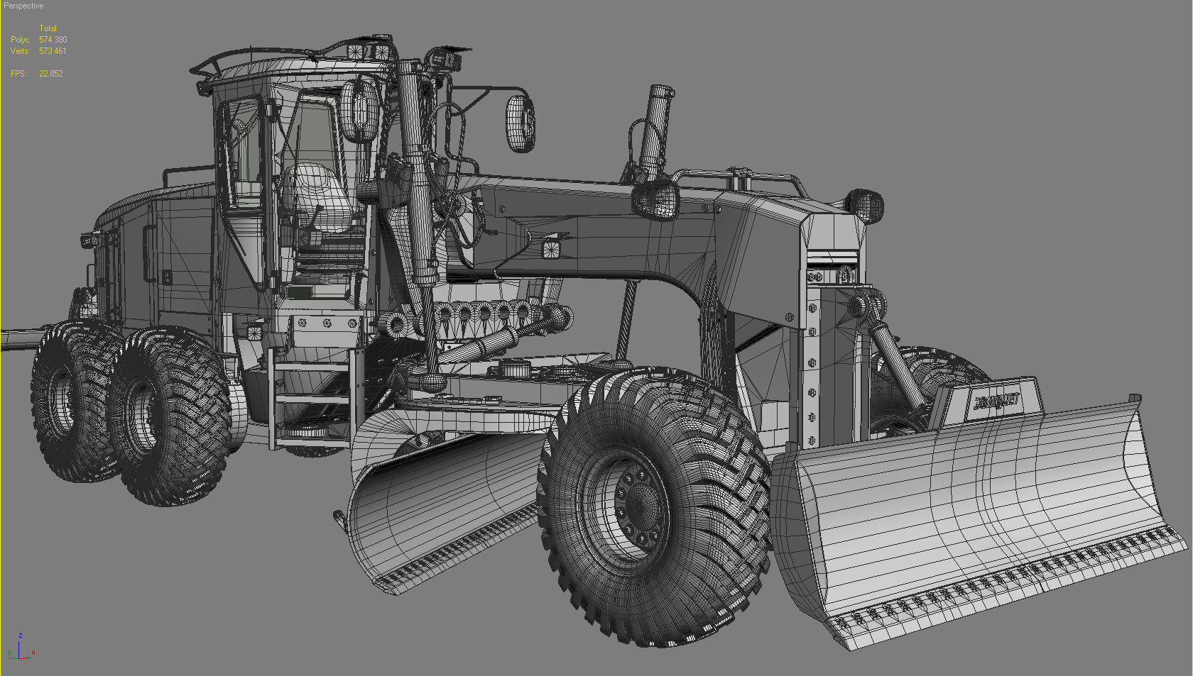 Motor Grader 3D model_25