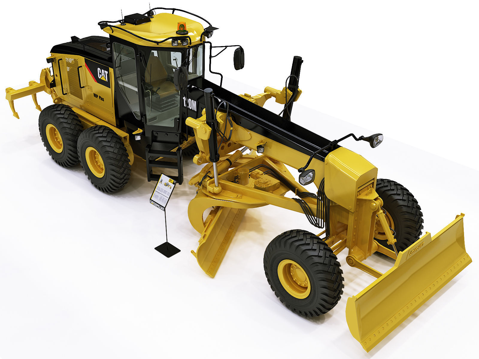 Motor Grader 3D model_8