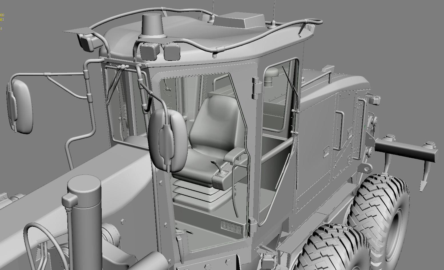 Motor Grader 3D model_20
