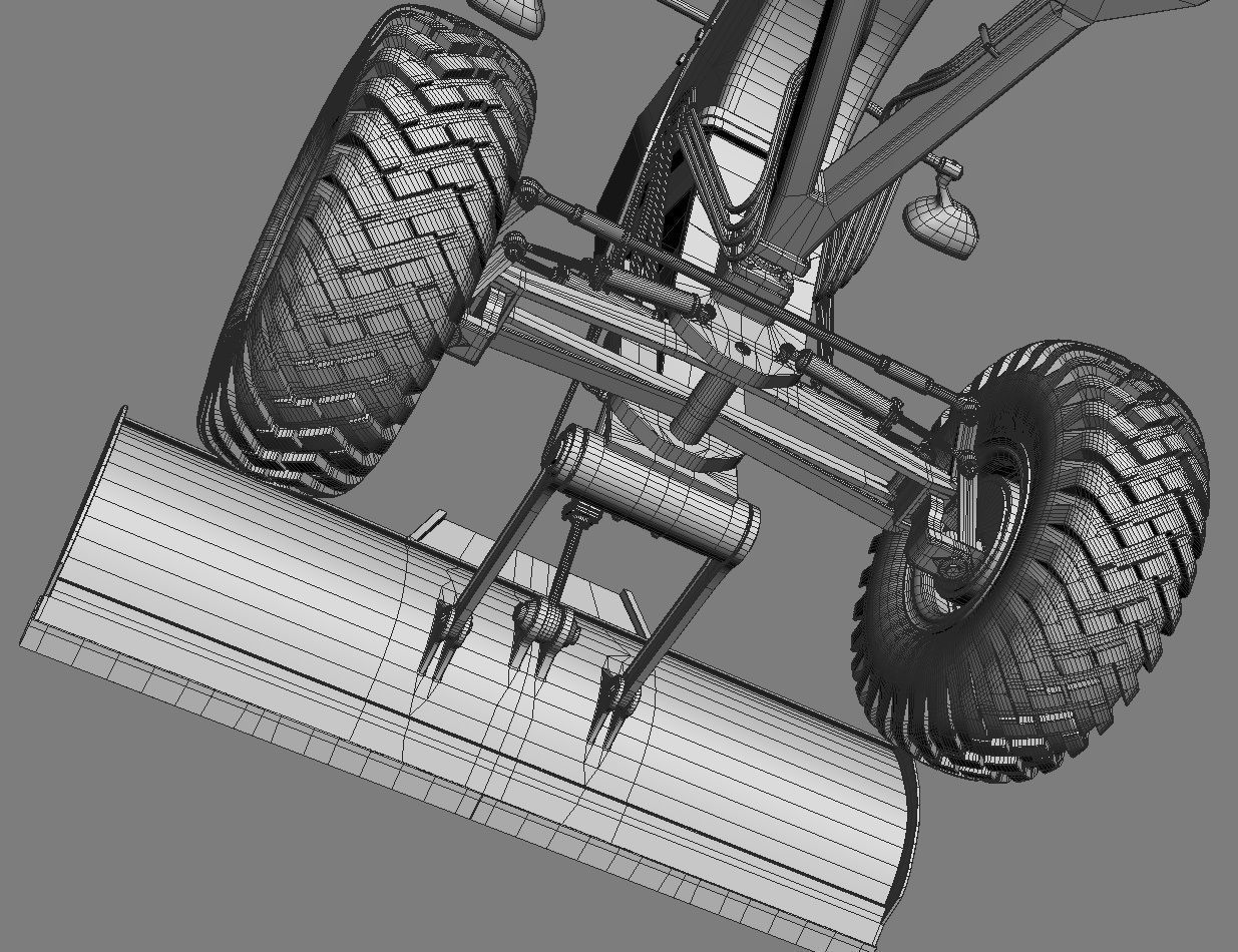 Motor Grader 3D model_27
