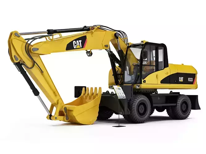 Wheeled Excavator 3D model