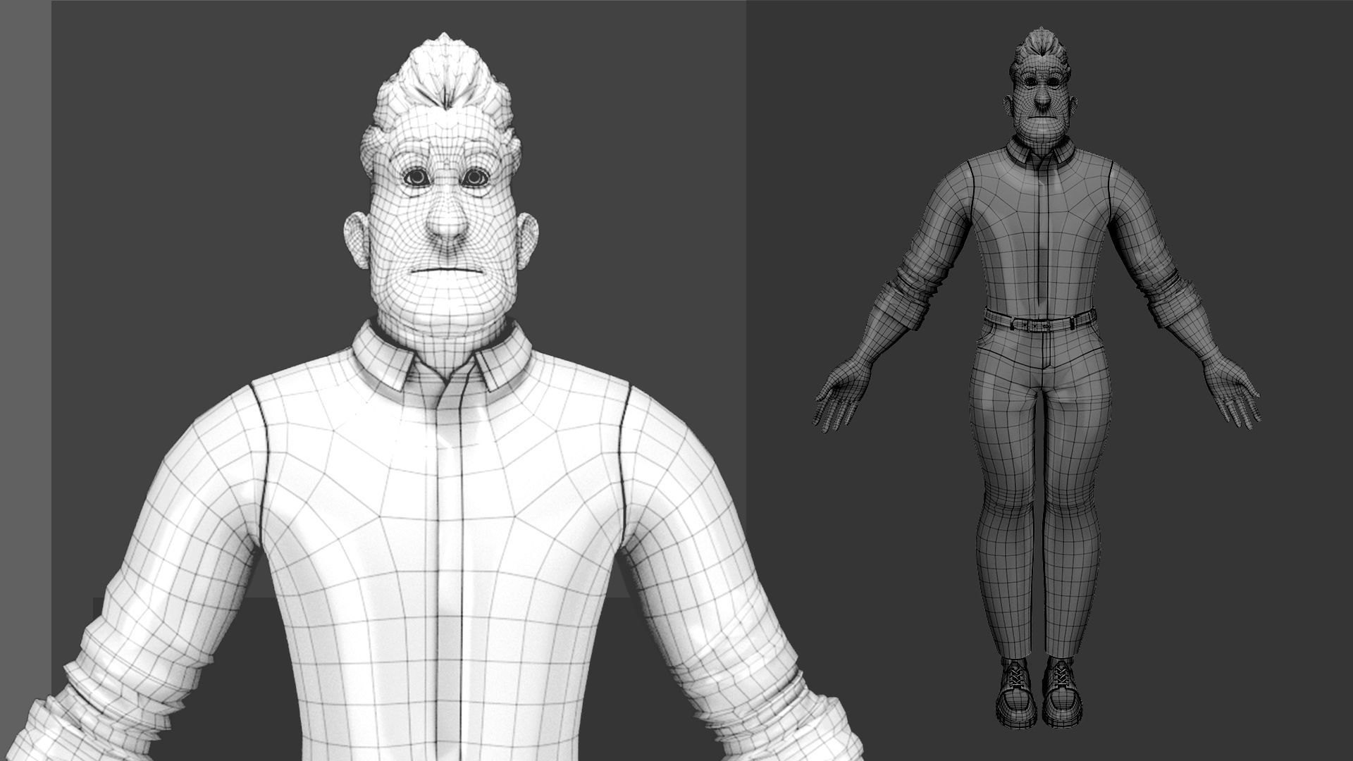 3D man character-jimmy- game ready Low-poly 3D model_5