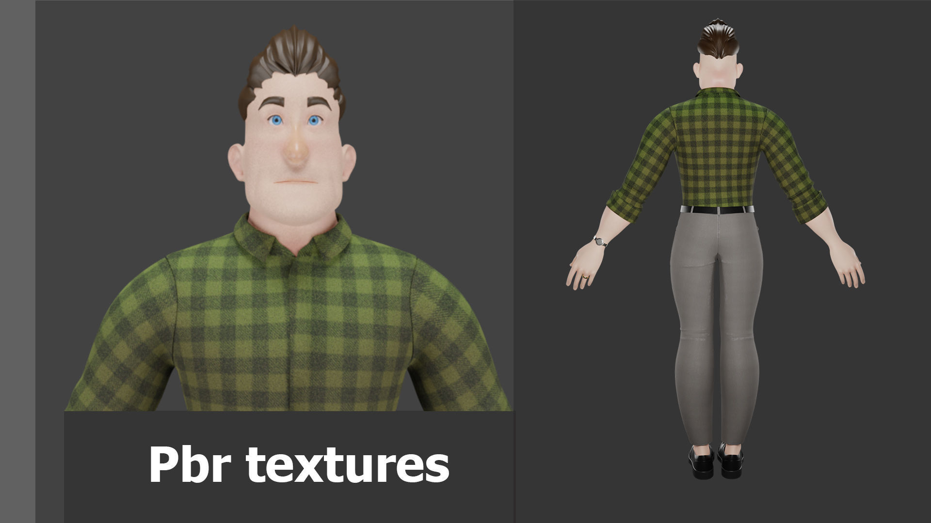 3D man character-jimmy- game ready Low-poly 3D model_3