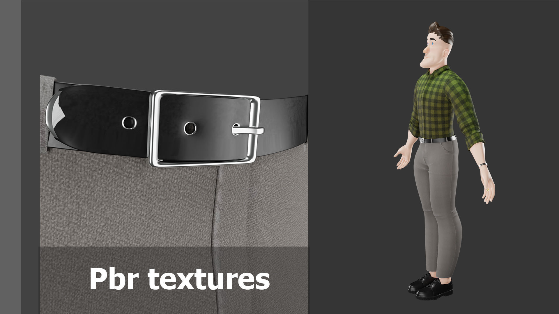 3D man character-jimmy- game ready Low-poly 3D model_4