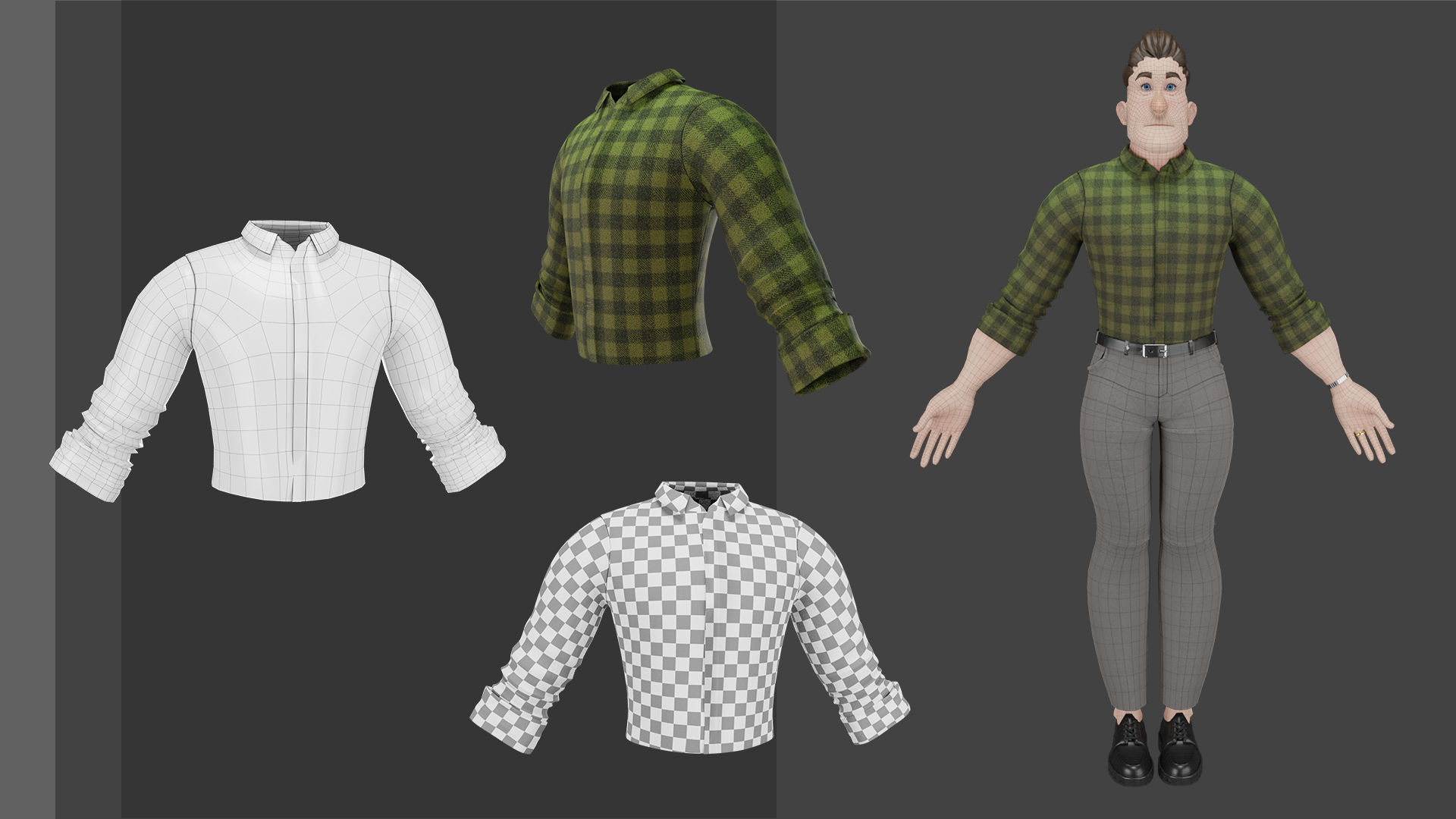 3D man character-jimmy- game ready Low-poly 3D model_1