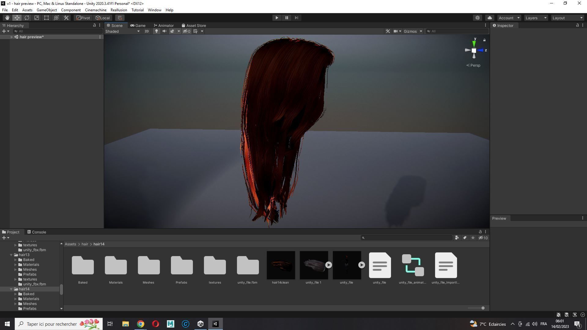 Realistic Female hair game cards  Low-poly 3D model_28