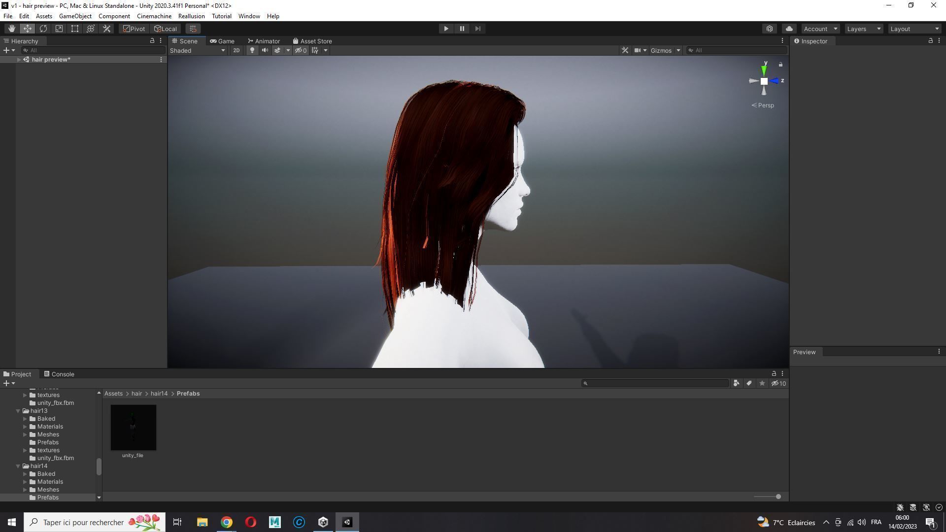 Realistic Female hair game cards  Low-poly 3D model_27