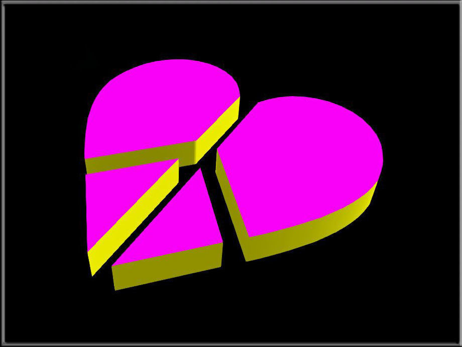 Peace Heart Low-poly 3D model_1