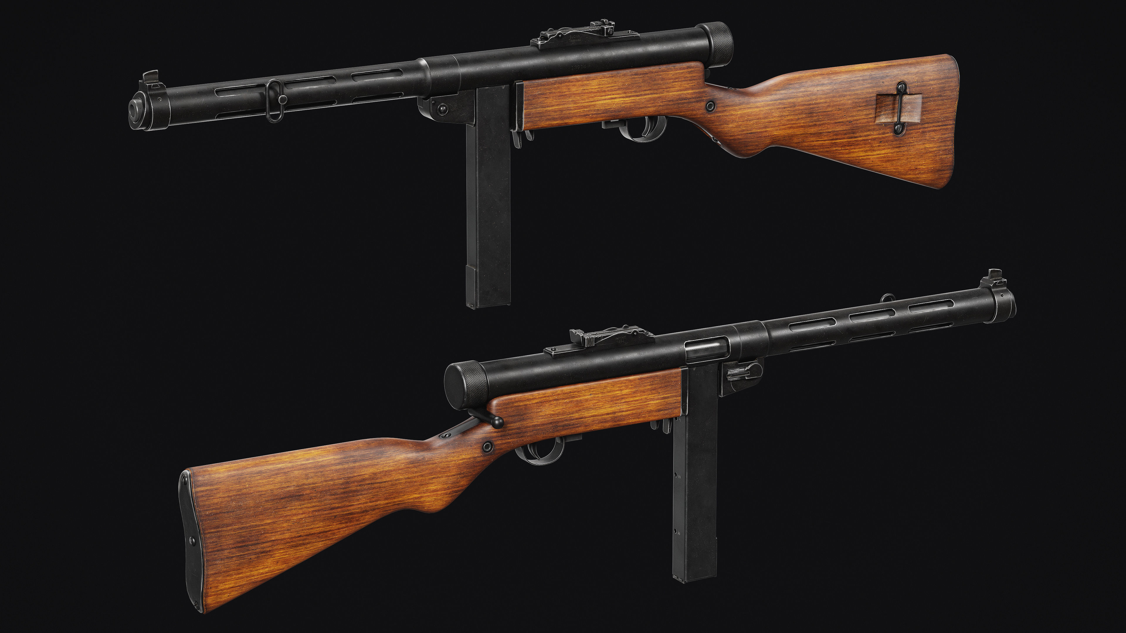 Suomi KP-31 Low-poly 3D model_5