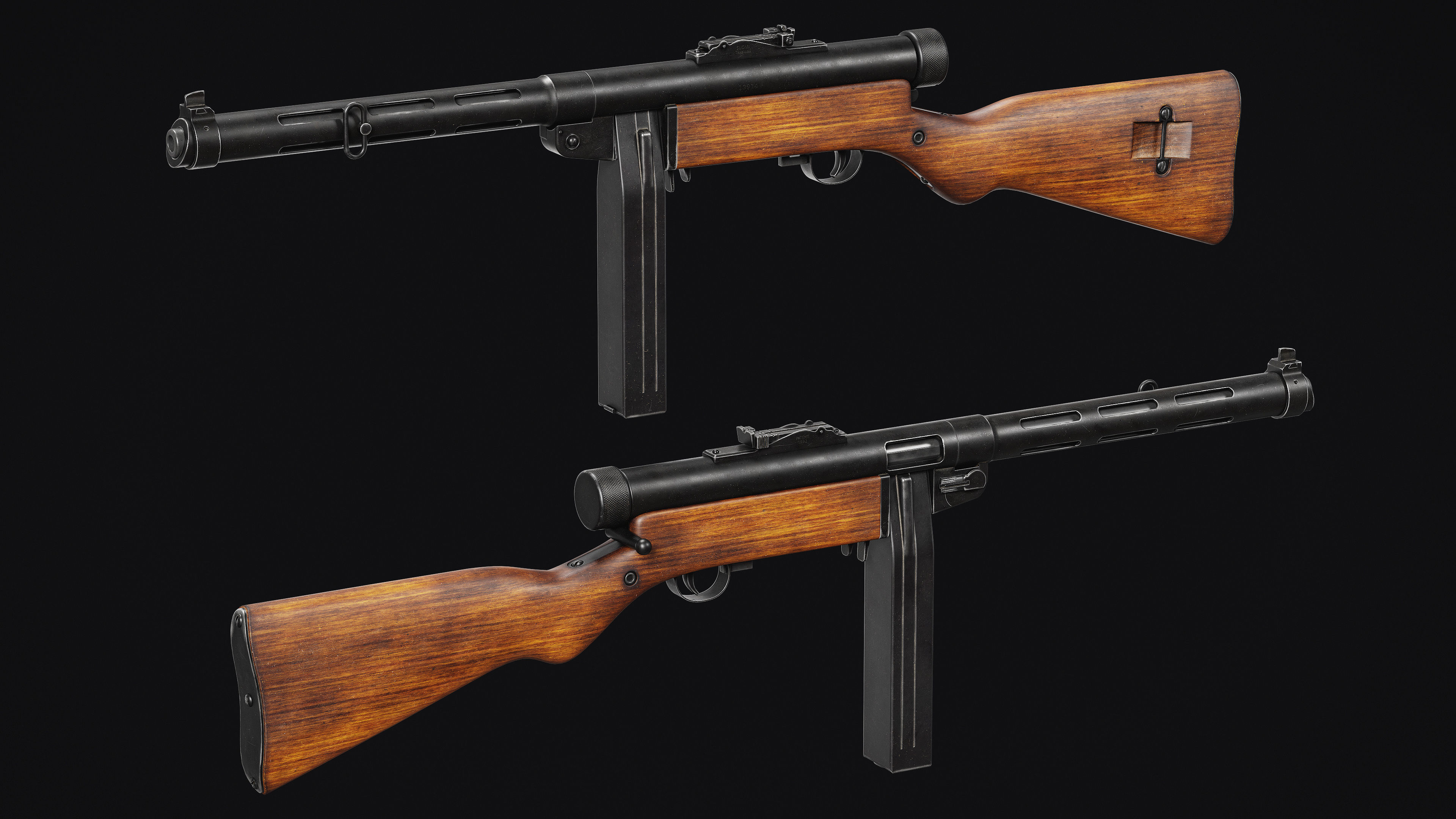 Suomi KP-31 Low-poly 3D model_6